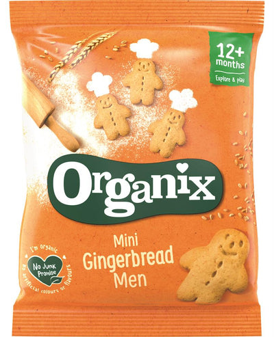 Mini Gingerbread Men Organic Toddler Snack Biscuits 25g