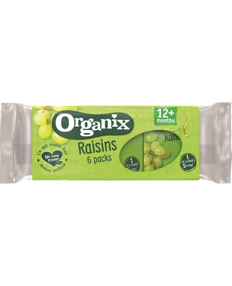 Mini Organic Raisin Fruit Snack Boxes Multipack 6x14g