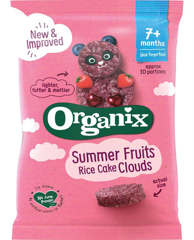 Organic Summer Fruits Rice Cake Clouds 40g