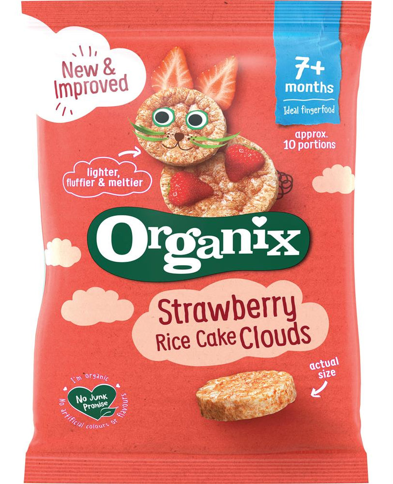 Organic Strawberry Rice Cake Clouds 40g