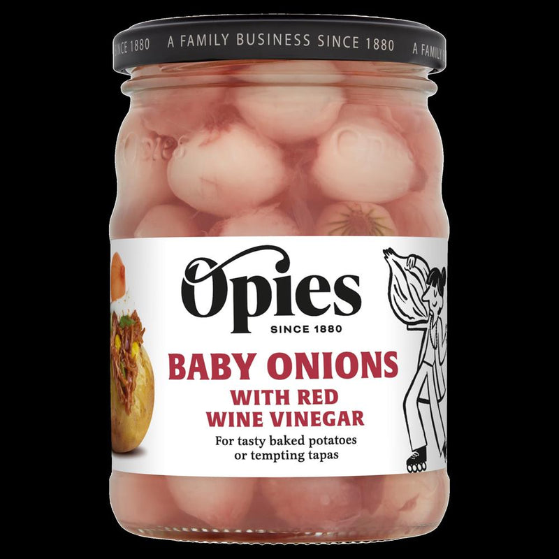 Opies Silverskin Onions with Red Wine Vinegar 350g