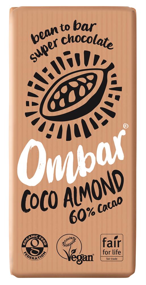 Ombar Coco Almond 70g, organic and vegan