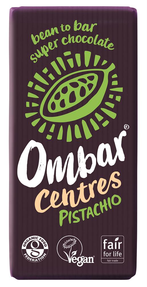 Ombar Pistachio Centres 70g, organic and vegan