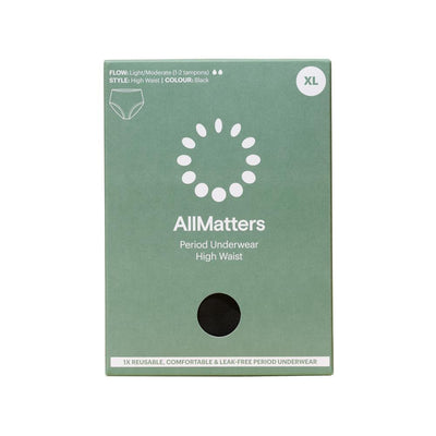 AllMatters Reusable Period Pants High-waist XL. Long-lasting.