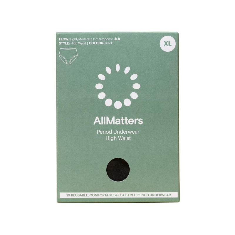 AllMatters Reusable Period Pants High-waist XL. Long-lasting.