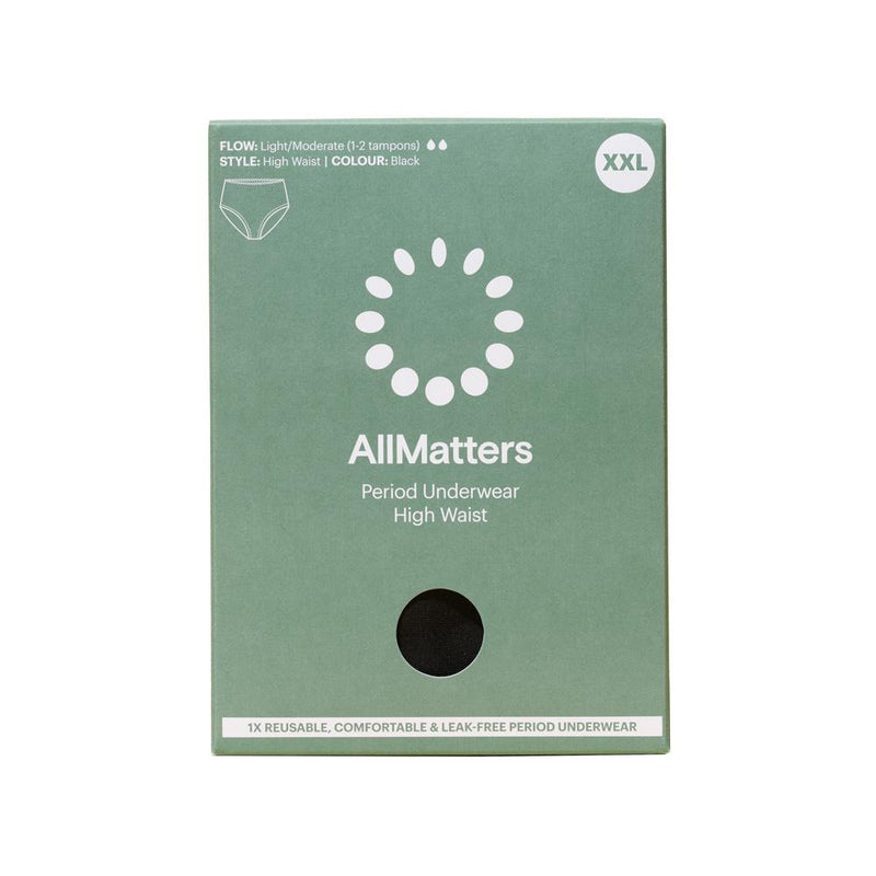 AllMatters Reusable Period Pants High-waist XXL. Long-lasting.