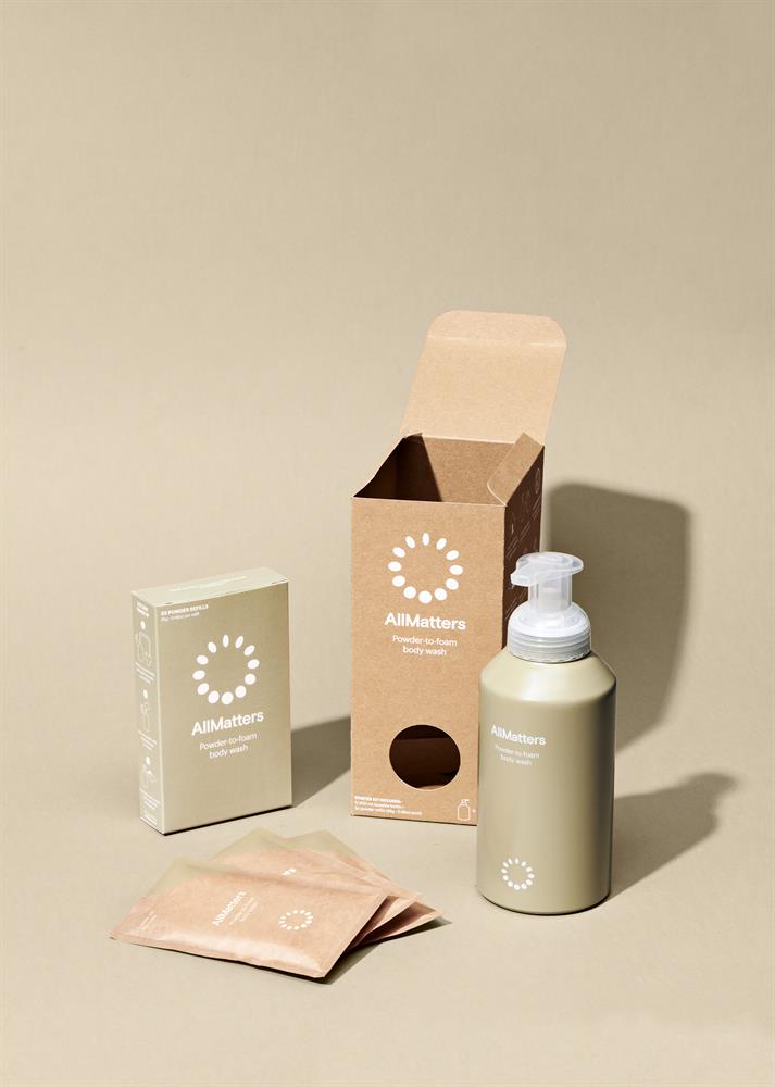 BodyWash Starter Kit Including Reusable Bottle and 3 x 25g Refills - 1 Box