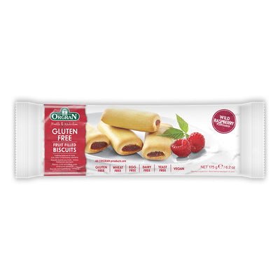 Wild Raspberry Flavoured Fruit Filled Biscuits 175g