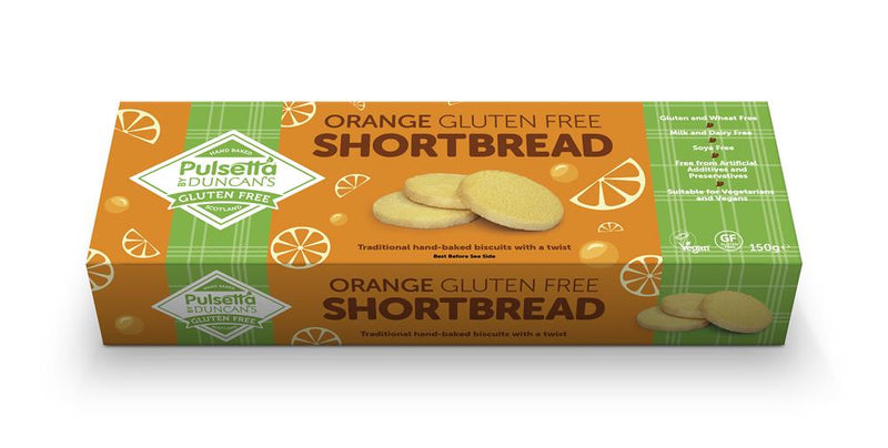 Orange Gluten Free & Vegan Shortbread