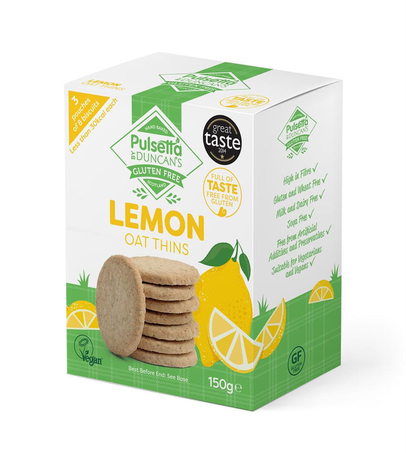 Lemon Oat Thins - Gluten Free