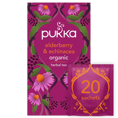 Pukka Elderberry & Echinacea Organic Herbal Tea 20 sachets