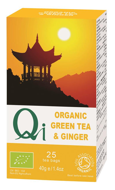 Organic Green Tea with Ginger 25 Bags / 40g