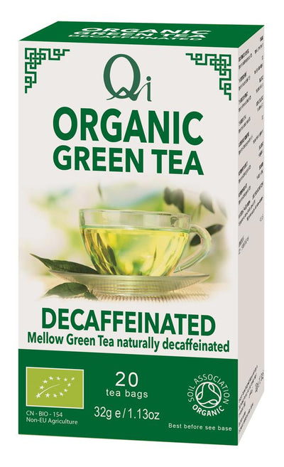 Qi Organic Decaffeinated Green Tea 20 bags / 32g