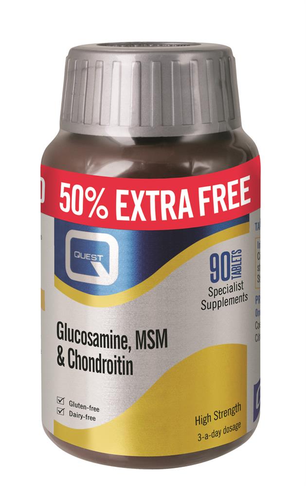 Glucosamine MSM & Chondroitin Extra Fill 60 + 30 Tablets