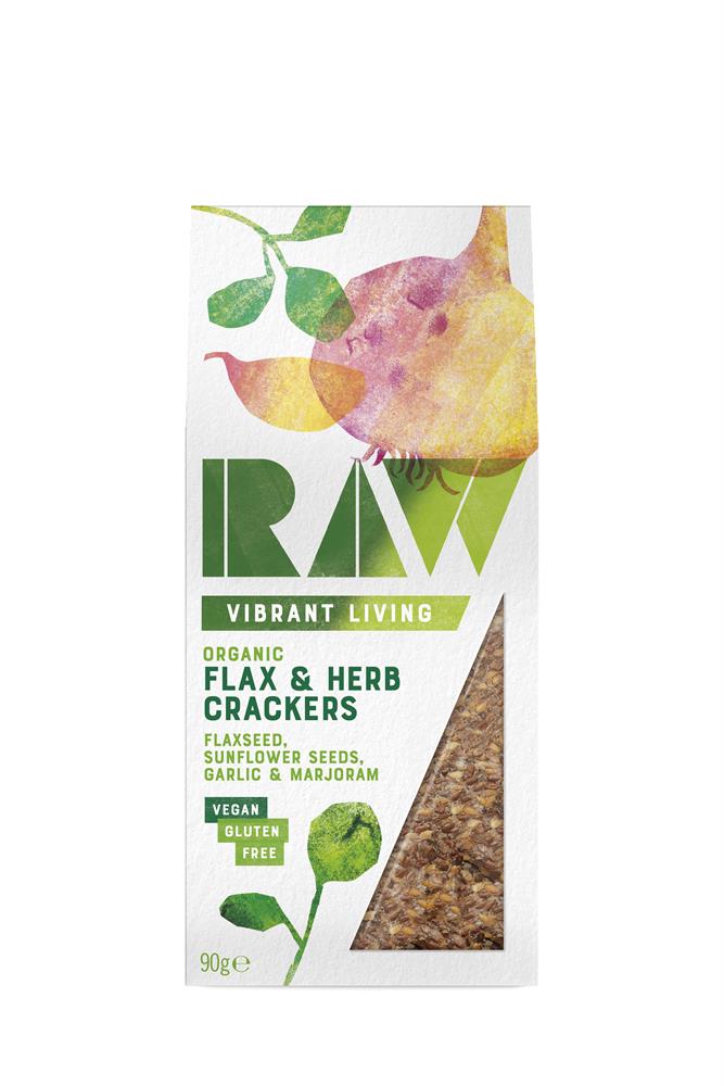 Organic Crackers - Flax & Herb 90g