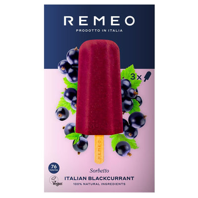 REMEO Blackcurrant Sorbetto Sticks Multipack 3x70ml