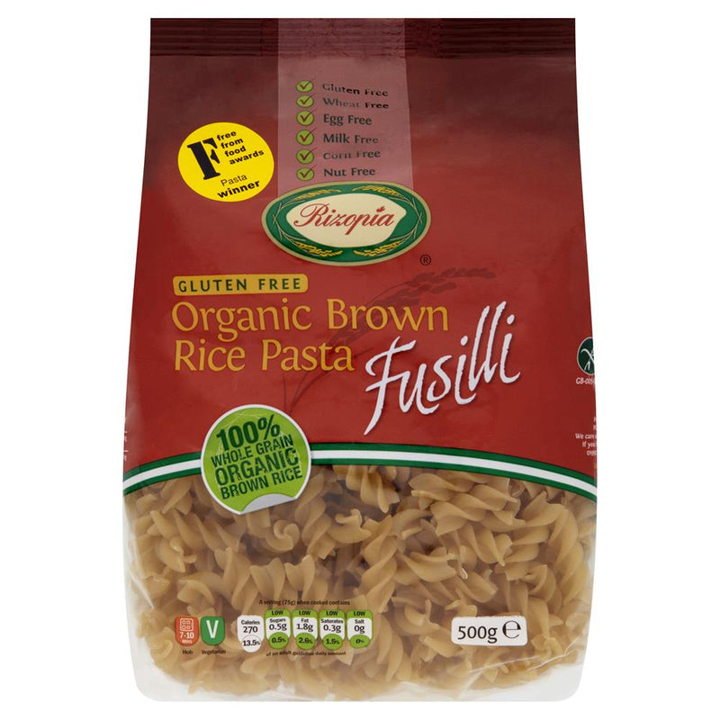 Organic Brown Rice Fusilli 500g