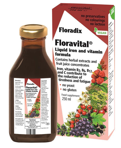 Floravital Yeast & gluten free liquid iron formula 250ml