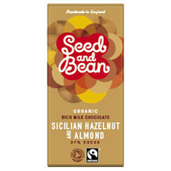 Rich Milk 37% Sicilian Hazelnut & Almonds Choc Bar Org & FT 75g