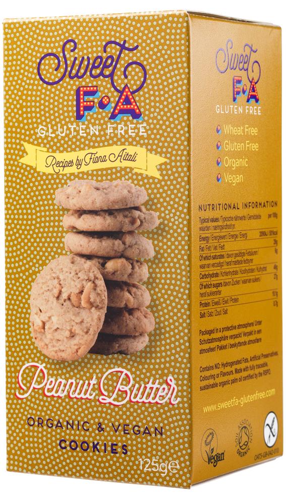 Organic Gluten-Free and Vegan Peanut Butter Cookies 125g