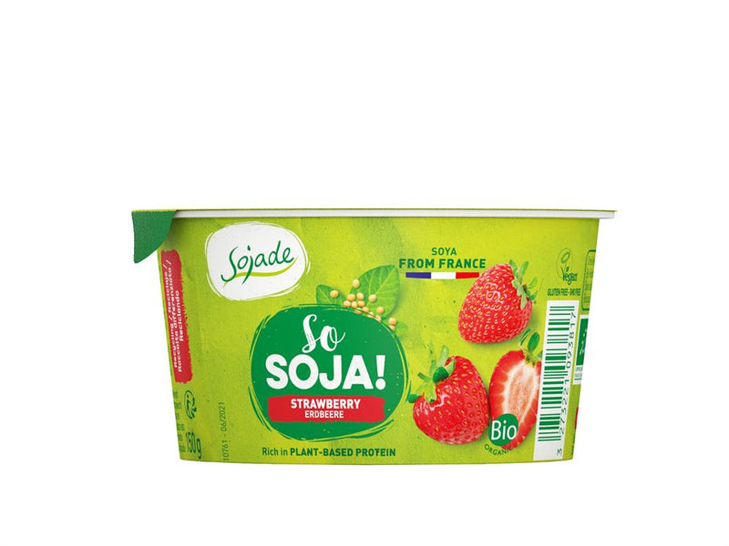 Sojade Organic Strawberry Soya Yoghurt Alternative 150g