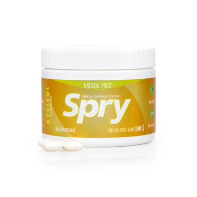 Spry Natural Fruit Xylitol Gum - 100 piece tub