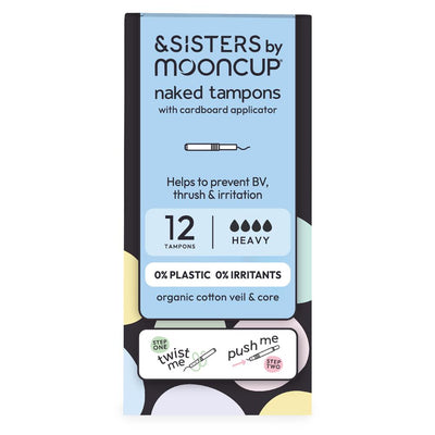 Organic Cotton Eco-applicator Tampons | Heavy Absorbency 12 Pack