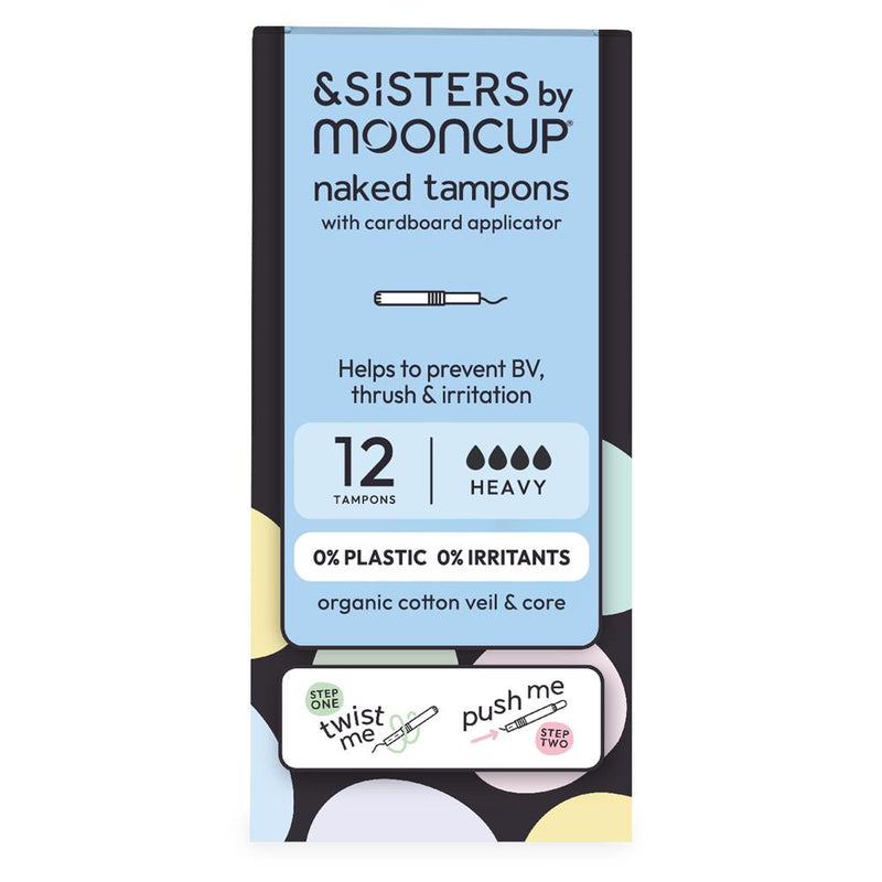 Organic Cotton Eco-applicator Tampons | Heavy Absorbency 12 Pack