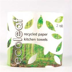 Ecoleaf 3 Ply Kitchen Towel Twin Roll Pack