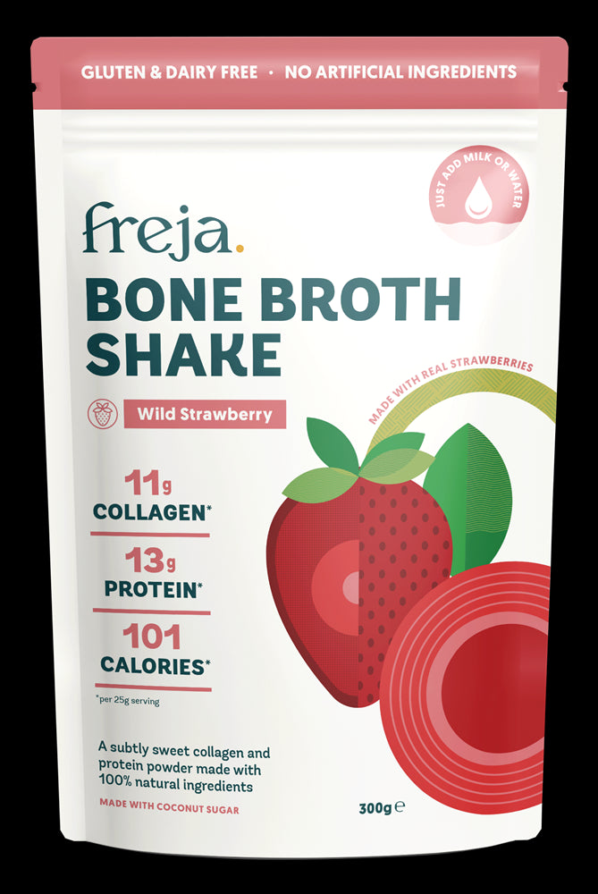 Freja Bone Broth Shake 300g - Strawberry