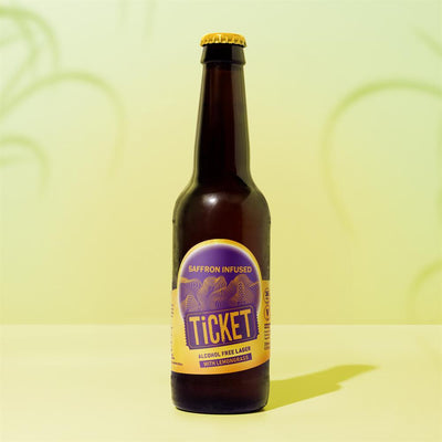 Ticket Alcohol Free Lager Infused Saffron (Glass Bottle) 330ml