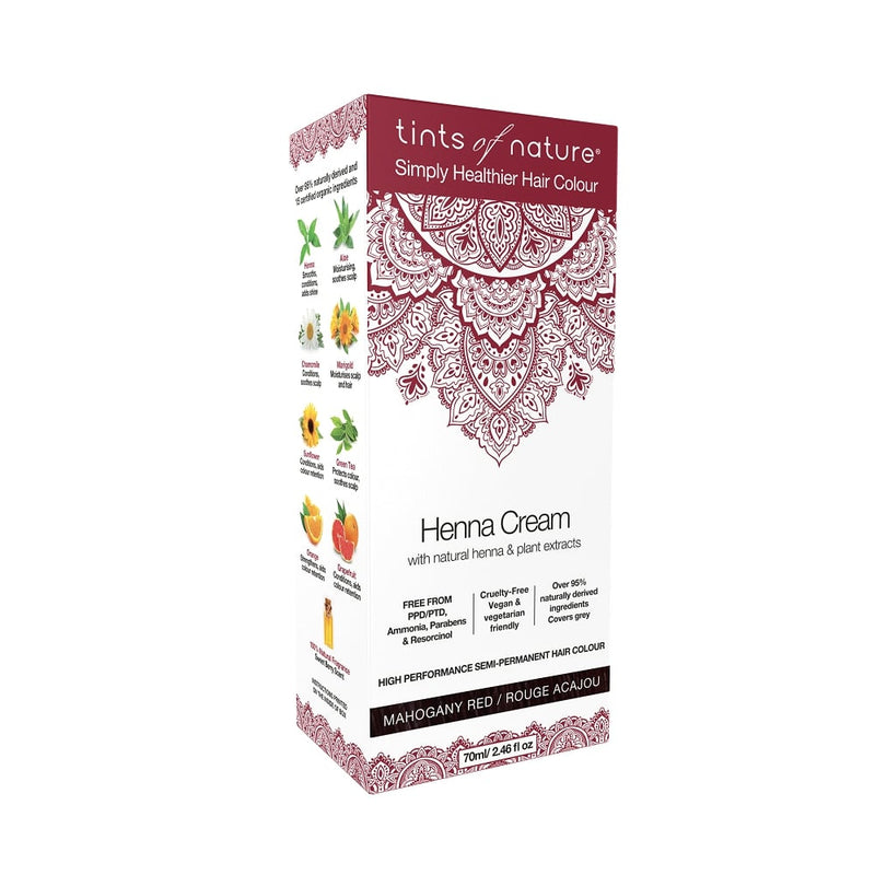 Mahogany red  Tints  Henna Cream semi permanent hair colour