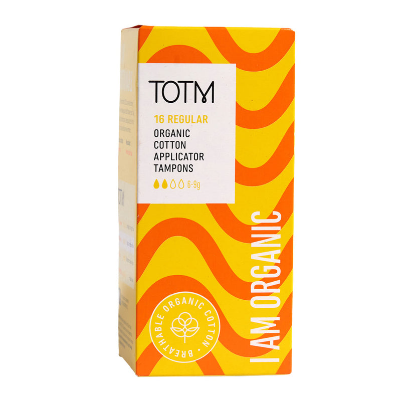 TOTM Organic Tampons - App Regular 16 Per Box Case of 10