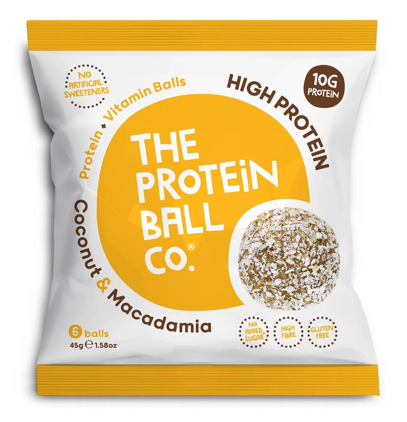 Coconut & Macadamia Protein + Vitamin Balls (High Protein) 45g