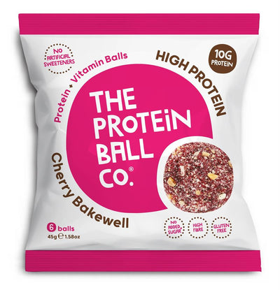 Cherry Bakewell Protein + Vitamin Balls (High Protein) 45g