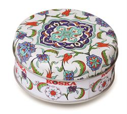 Koska Rose & Lemon Round Tin Box Turkish Delight 120g