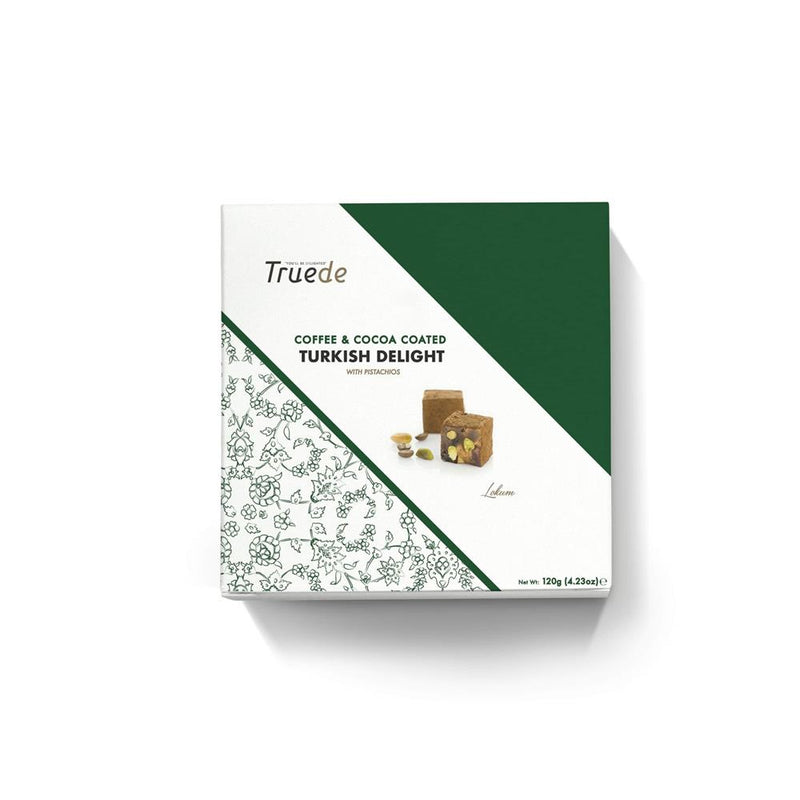 Coffee & Cocoa Coated Turkish Delight with Pistachio 120g