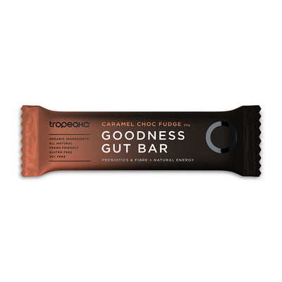 Tropeaka Goodness Gut Bar Caramel Chocolate Fudge 50g