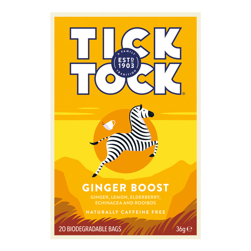 Tick Tock Wellbeing Ginger Boost Tea 20&