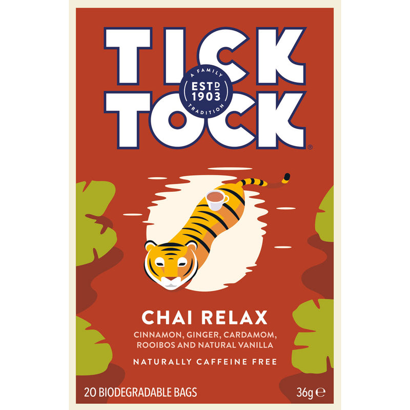 Tick Tock Wellbeing Chai Relax Tea 20&