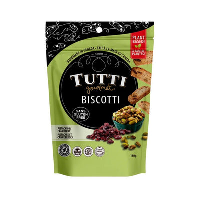 Tutti Handmade Gluten Free Vegan Pistachio Cran Biscotti 180g