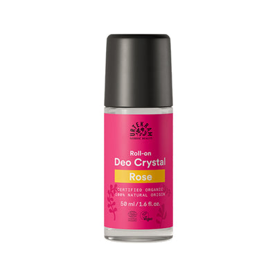 Organic Crystal Deodorant Roll On Rose 50ml