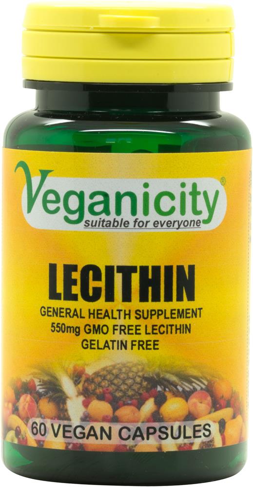 Lecithin 550mg 60 Vcaps naturally rich in Choline and Inositol!