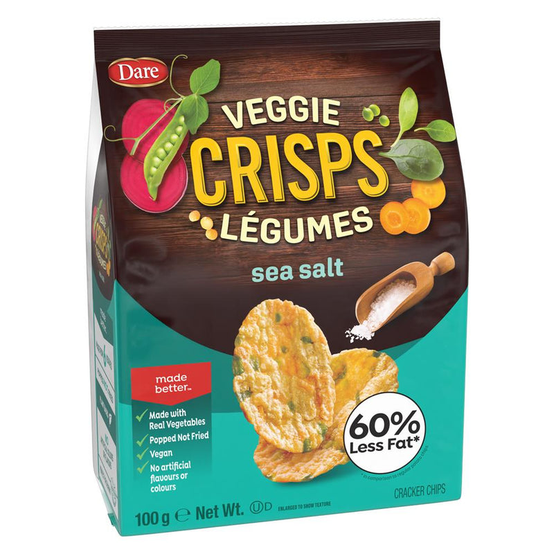 Veggie Crisps - Sea Salt. Plant based. Dairy free 100g