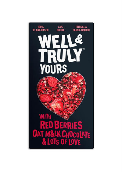 Oat M&lk Chocolate with Red Berries & Lots of Love 90g