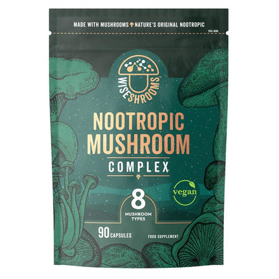 Wiseshrooms Nootropic Mushroom Complex - 90 Vegan Capsules