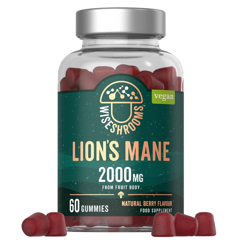 Wiseshrooms Lions Mane 2000mg - 60 Vegan Gummies