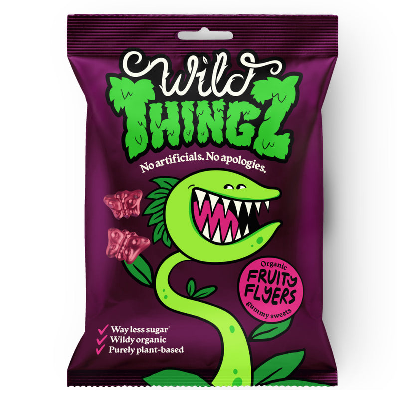 Wild Thingz Organic & Vegan Fruity Flyers Gummy Sweets130g