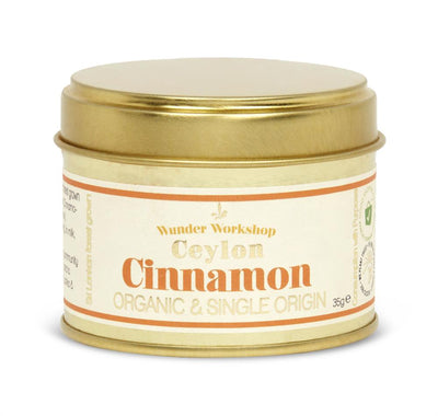 Single-origin organic Ceylon cinnamon powder.