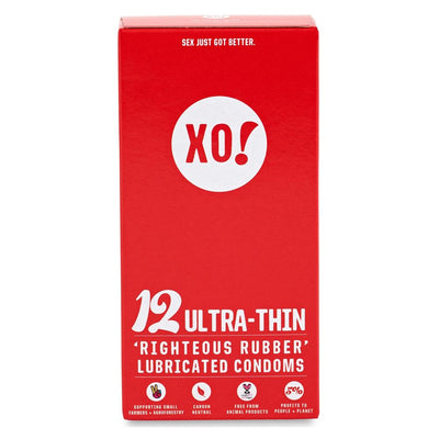 12 ultra-thin CO2-neutral vegan natural latex condoms